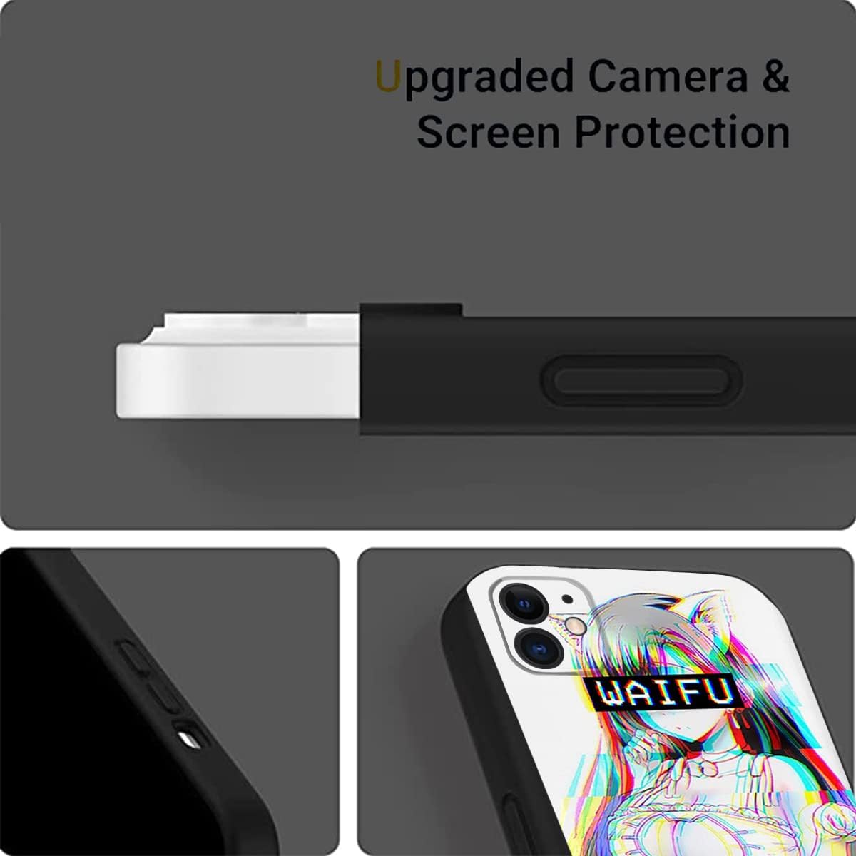 Funda de silicona para iPhone 11 con diseño de anime