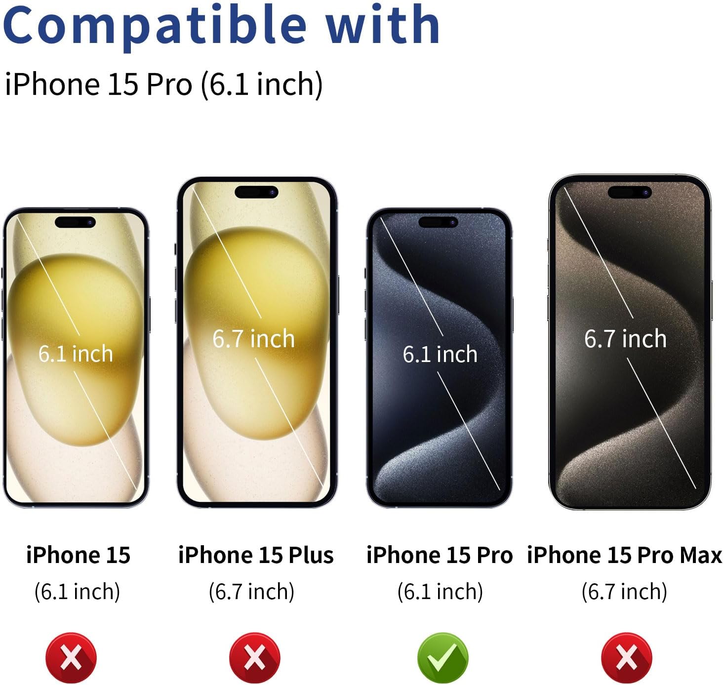 Funda Protectora Transparente para iPhone 15 Pro