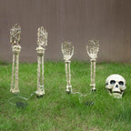 Esqueleto Iluminado Halloween con Luces LED Púrpura y Ojos Rojos