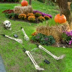 Esqueleto Iluminado Halloween con Luces LED Púrpura y Ojos Rojos