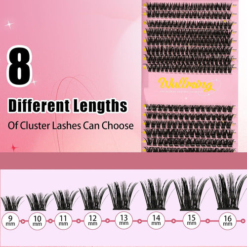 Wullming Kit Extensión Pestañas 60d Mezcla Gruesa