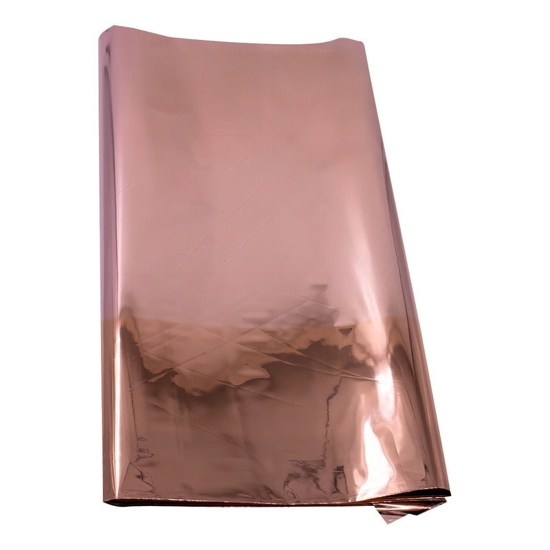 Mantel Rectangular Fiesta Metálico Decoración Color Rose Gold