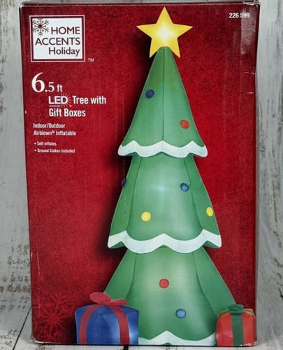 Inflable Pino Navideño Iluminado Led 1.98 Metros