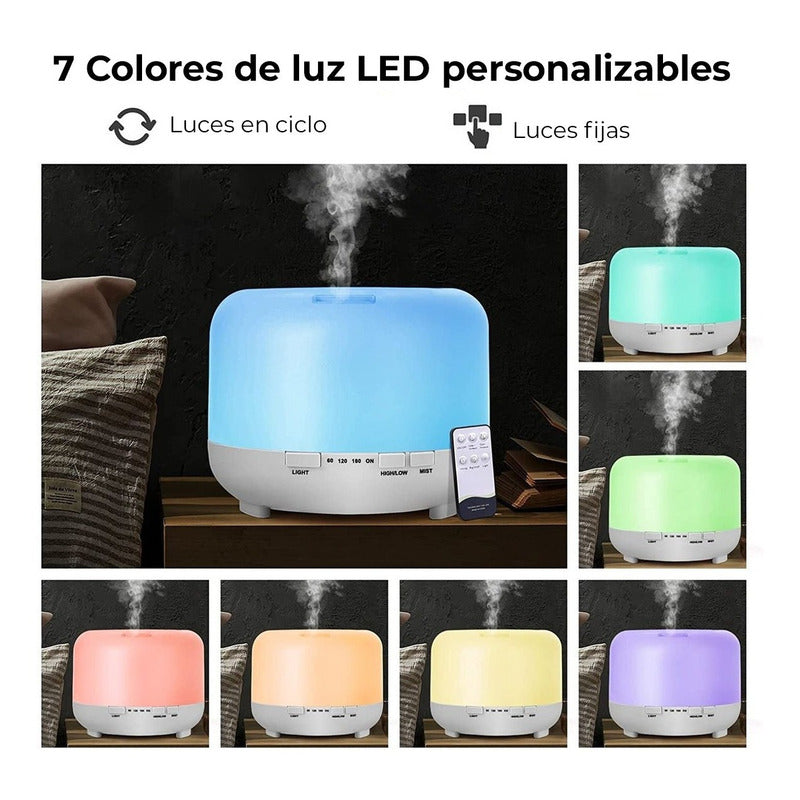 Humidificador Difusor De Aceites C/ Control Aromaterapia