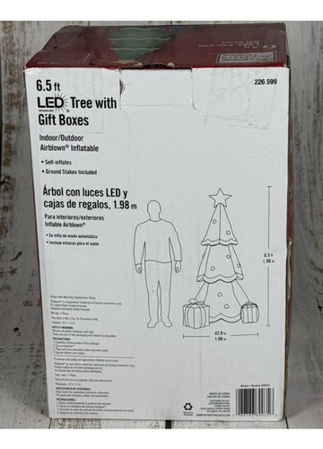 Inflable Pino Navideño Iluminado Led 1.98 Metros