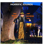 Decoracion De Halloween Bruja Colgante Parlante Ojos Rojos