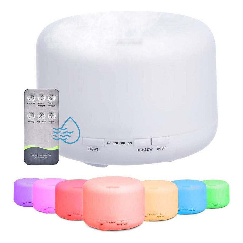 Humidificador Difusor De Aceites C/ Control Aromaterapia