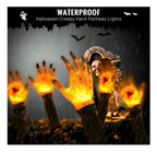 Decoracion Halloween Para Jardin Manos Zombie Con Luz 5 Pack