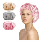 Gorros De Baño Satinado Para Mujer Y Una Scrunchies