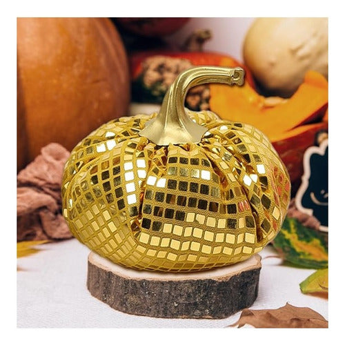 Calabazas Decorativas Fulong Con Purpurina Halloween 6 Pack