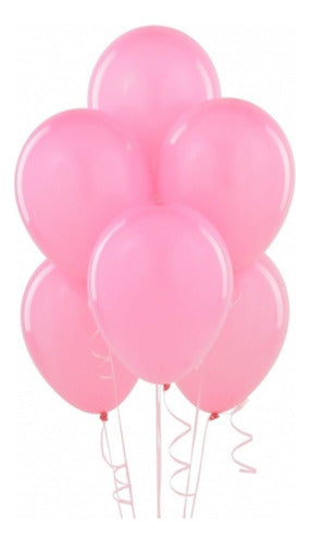 Globos Payaso Colores Lisos # 12 C/ 50 Piezas Color Rosa