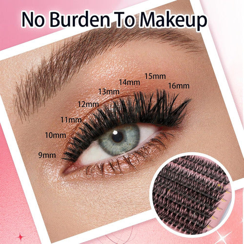 Wullming Kit Extensión Pestañas 60d Mezcla Gruesa