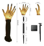 Decoracion Halloween Para Jardin Manos Zombie Con Luz 5 Pack