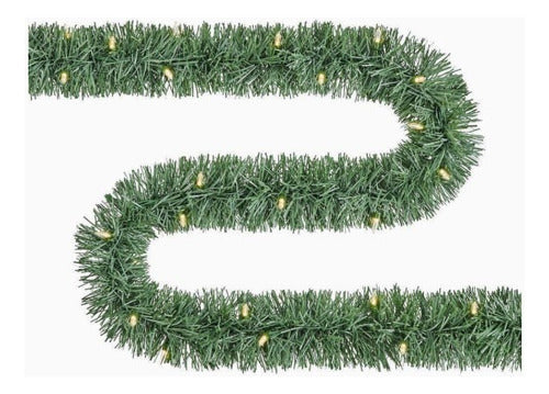 Guirnalda De Cuerda Preiluminada Con Luces Led Navideña 15m