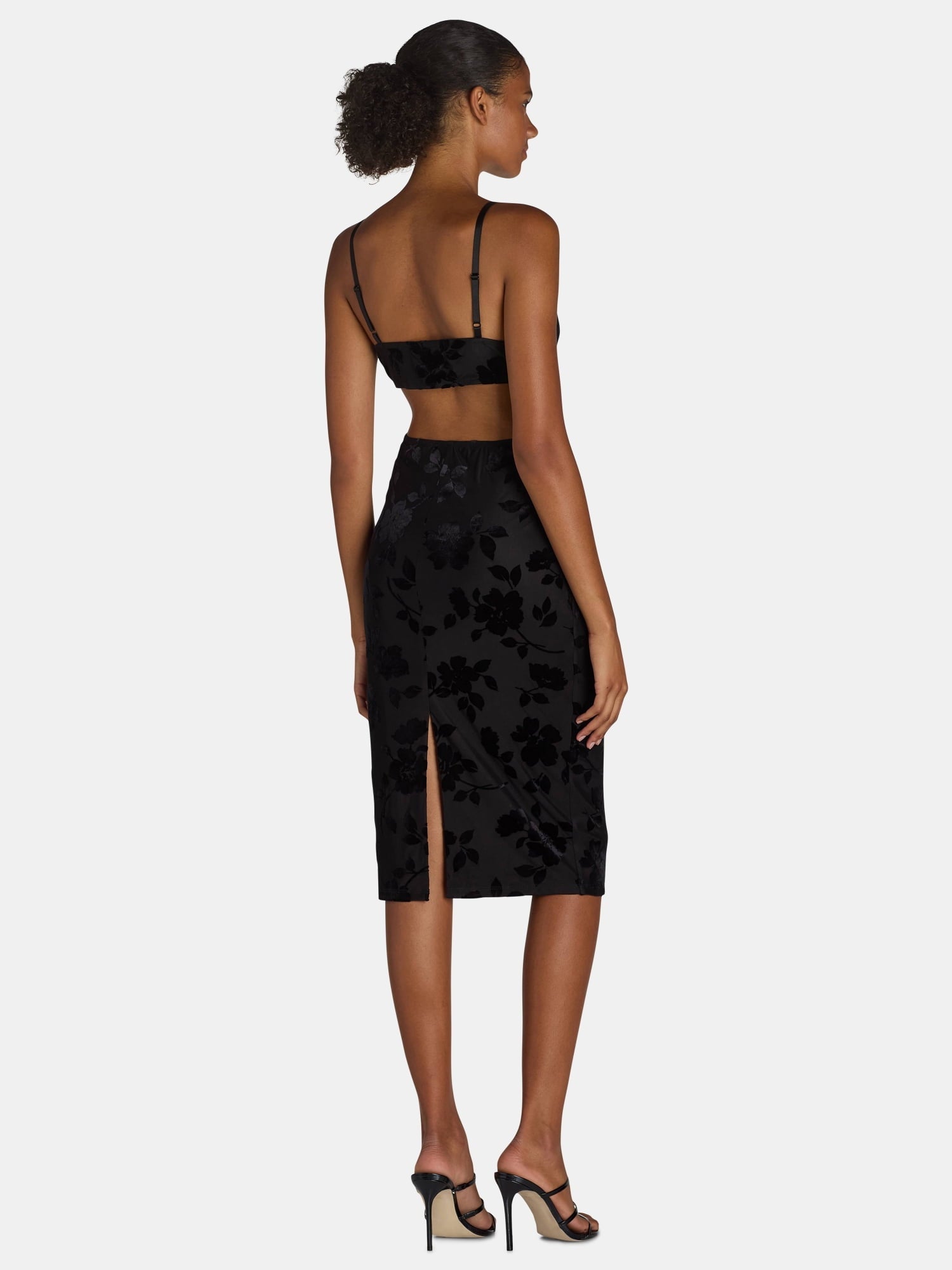 Vestido de mujer Madden NYC de terciopelo quemado