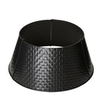 Collar de Árbol de Navidad Metálico Negro Martillado Glitzhome 102.8 cm Diámetro