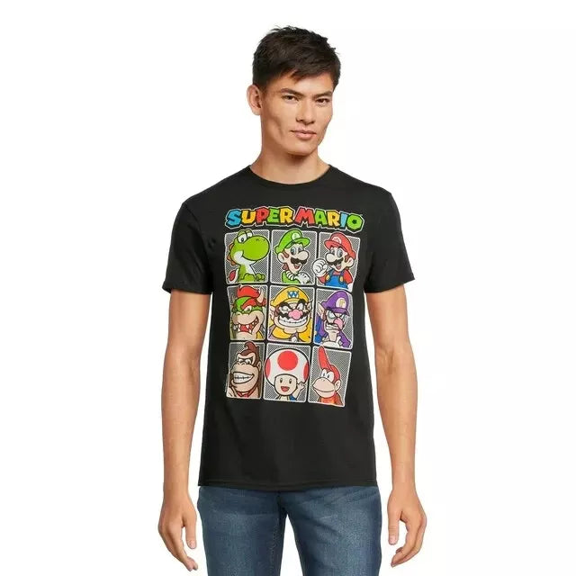 Camiseta de Hombre Super Mario Party Pals Negra