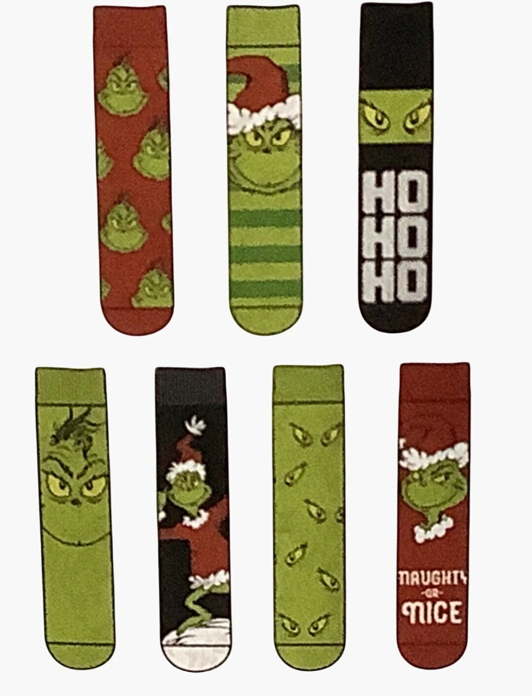 Calcetines de Navidad Grinch 7 Días Fuzzy para Hombre