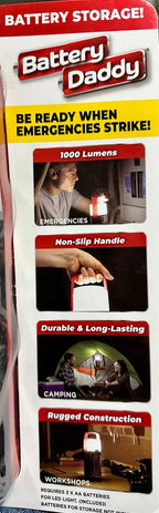Linterna Ultrabrillante Battery Daddy y Estuche de Almacenamiento de Baterías