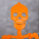 DECORACION HALLOWEEN ESQUELETO PLASTICO 149.8CM NARANJA