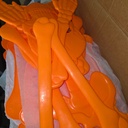 DECORACION HALLOWEEN ESQUELETO PLASTICO 149.8CM NARANJA