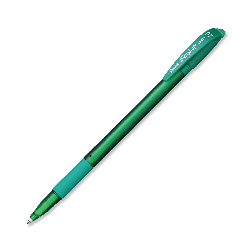 BOLIGRAFO PENTEL FEEL-IT PUNTA FINA VERDE BX427-D