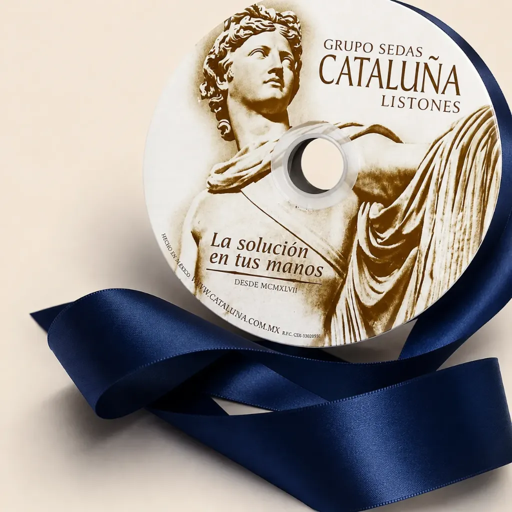 LISTON CATALUÑA SATINADO 151/9 AZUL MARINO ROLLO C/50 MTS