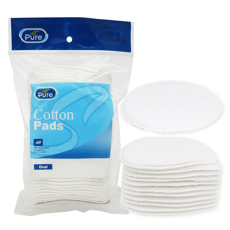 [795229320151] ALMOHADILLAS DE ALGODON OVALADO BLANCO 40PZ 32015
