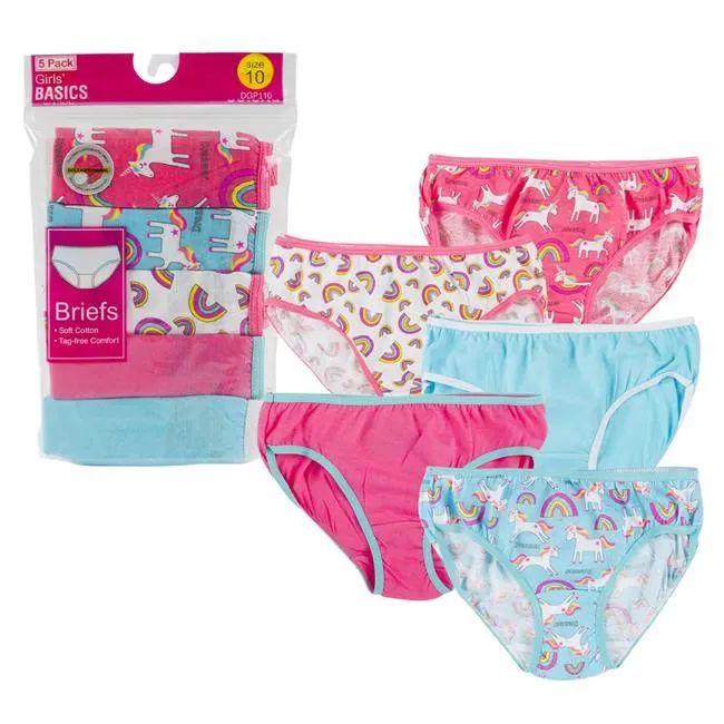 [083961021741] PANTIES DE ALGODON PARA NIÑA TALLA 12 5 PZA