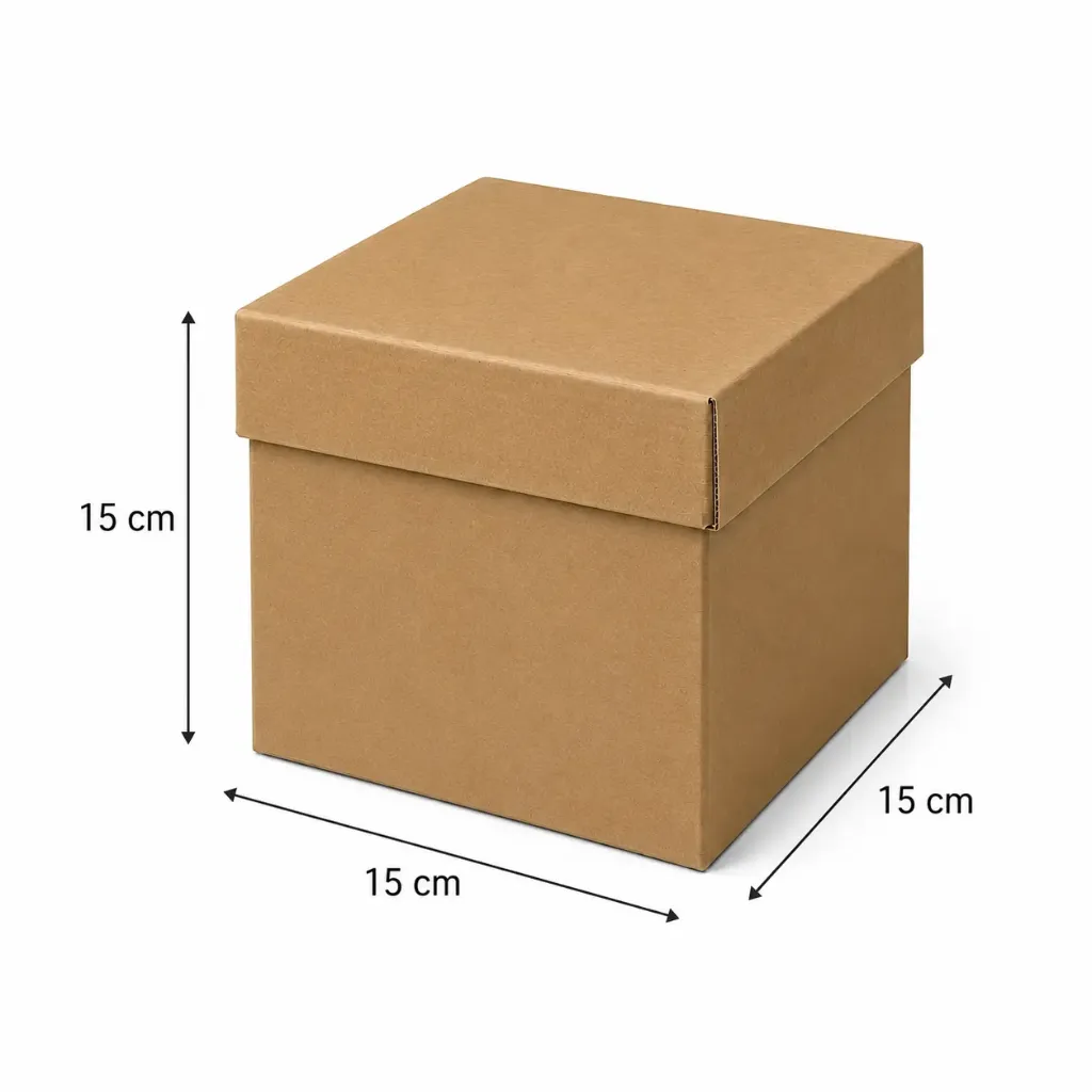 CAJA CUBO NATURAL (15) MICROCORRUGADA 2911