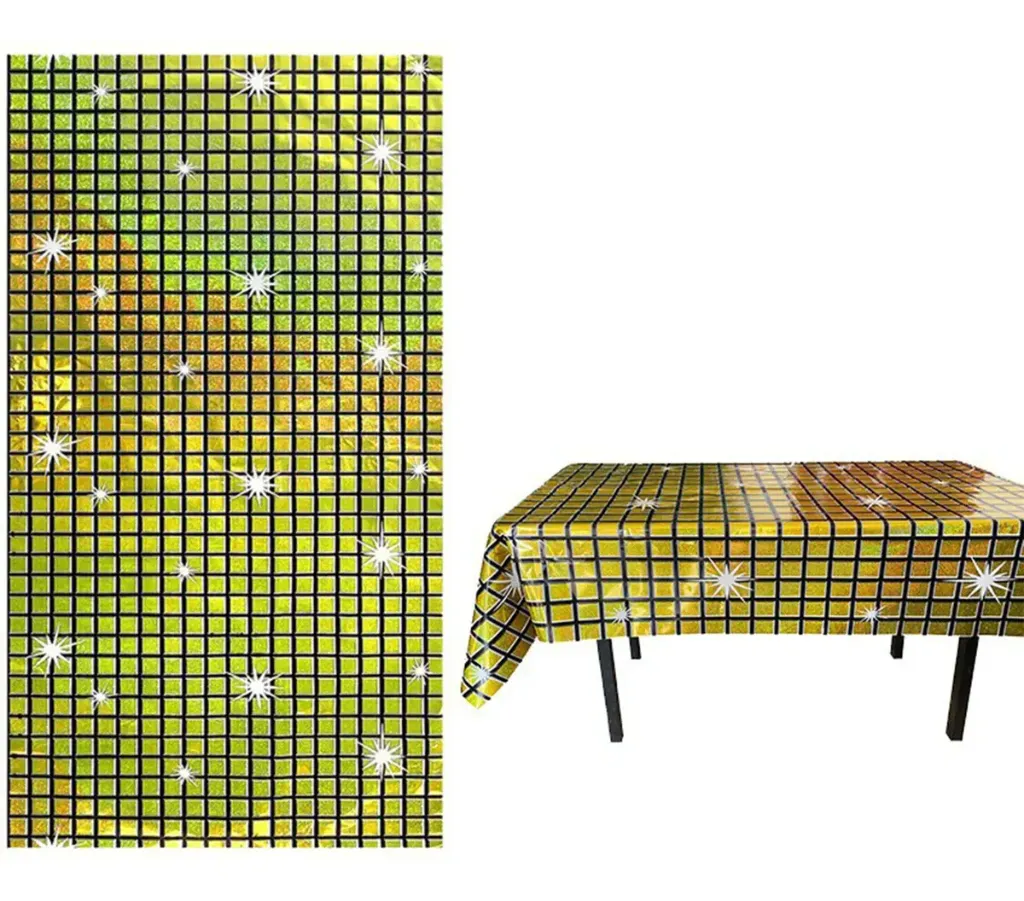 MANTEL PARA FIESTA METALIZADO ORO-PLATA 100X270CM AF0719