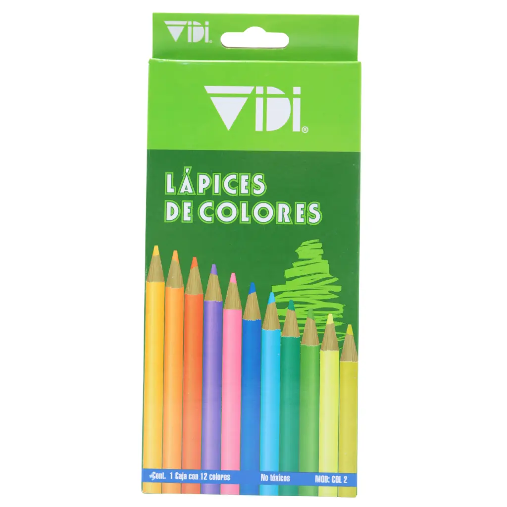 LAPICES DE COLORES CON 12 LARGOS COL 2 VIDI