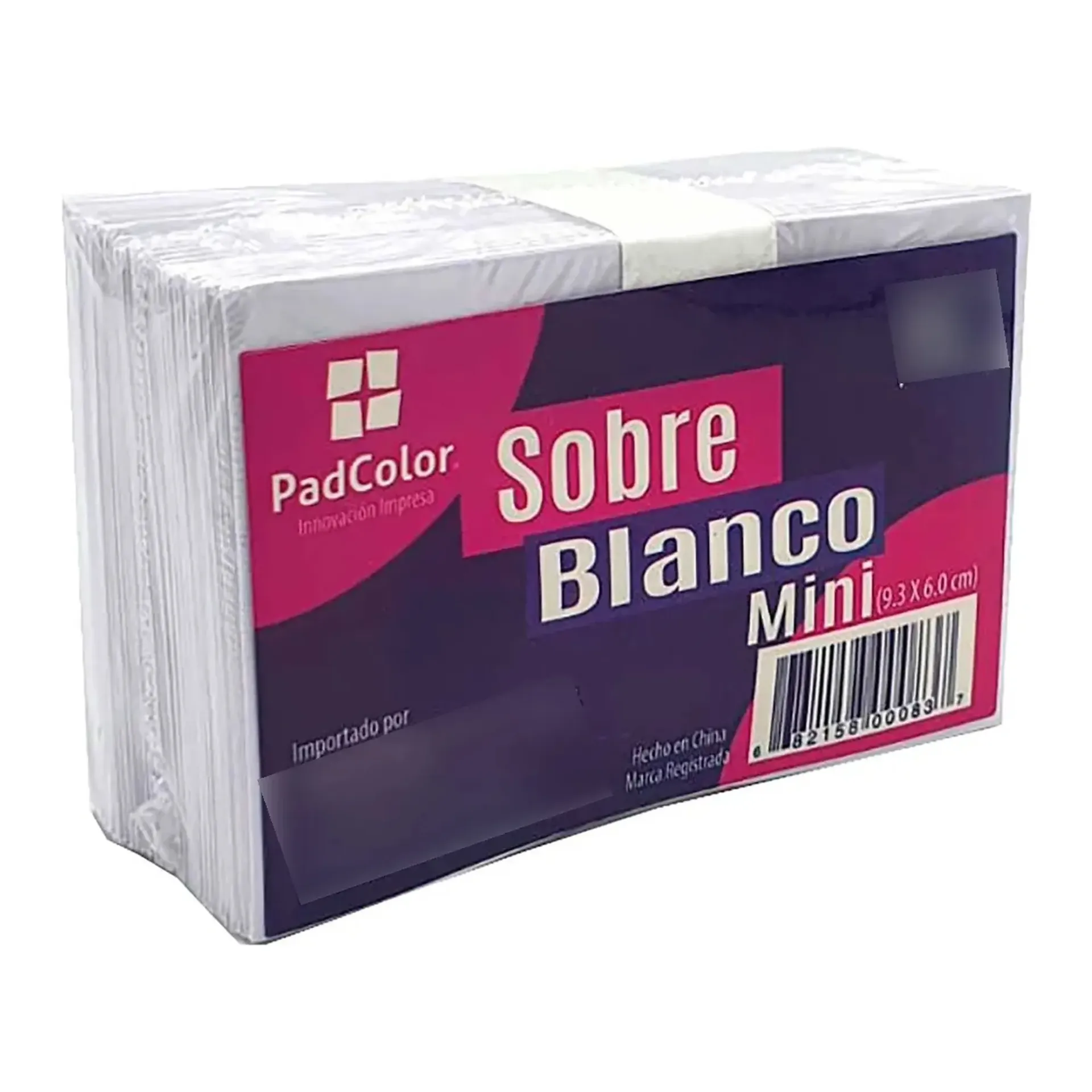 SOBRE MINI BLANCO 9.3X6 PADI C/25 PZ 0083