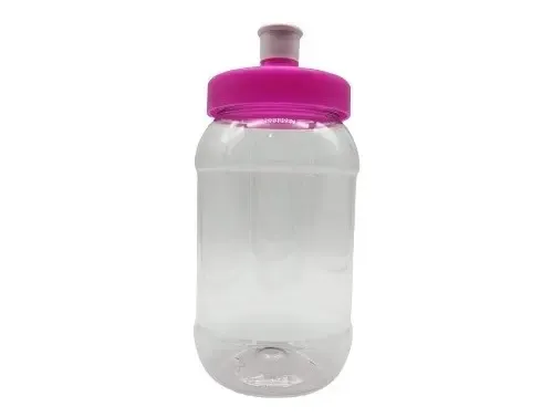 [711917] TARRO 500ML NATURAL TAPA CHUPON ROSA FUSHIA PZA