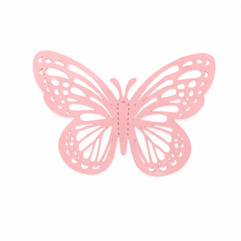 MARIPOSA DE PLASTICO MONARCA ROSE GOLD 10CM C/12PZ 8323245N
