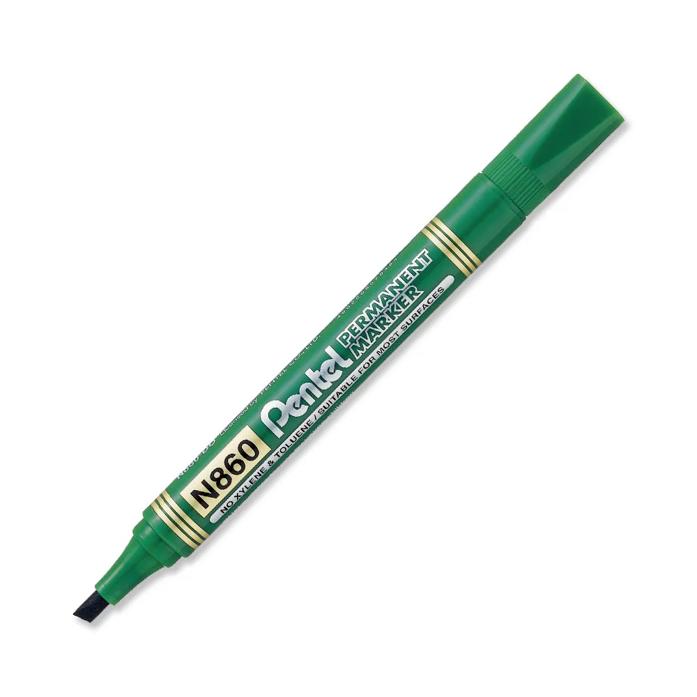 [4902506070494] MARCADOR PERMANENTE PUNTA CINCELADA VERDE N860-DO