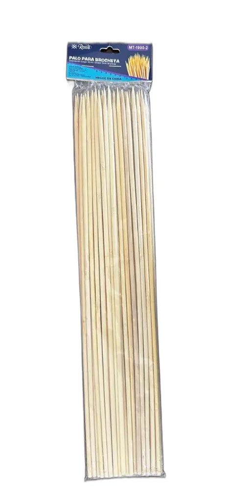 PALO BROCHETA ALGODONERO 40 CM 50 PZA MT-1900-2