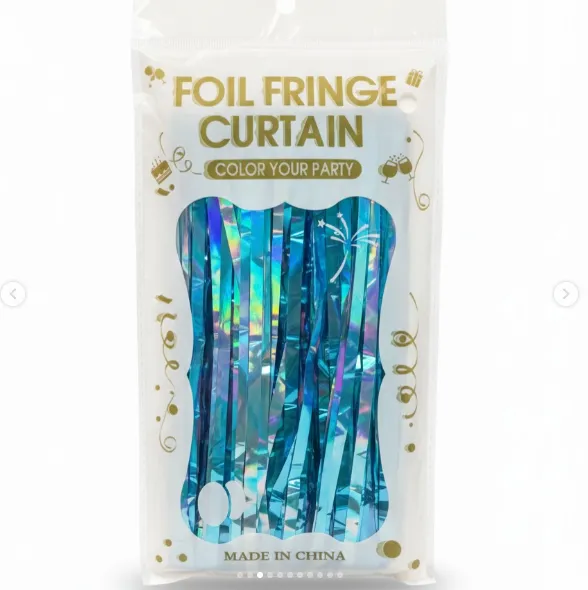 CORTINA HOLOGRAFICA AZUL TURQUEZA