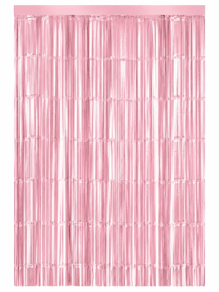 CORTINA DE FRANJA METALICA MATE ROSA PASTEL 1M X2.05M 566003ND