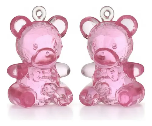 OSITO BABY SHOWER ROSA CRISTAL C/25 PZA OSITORS