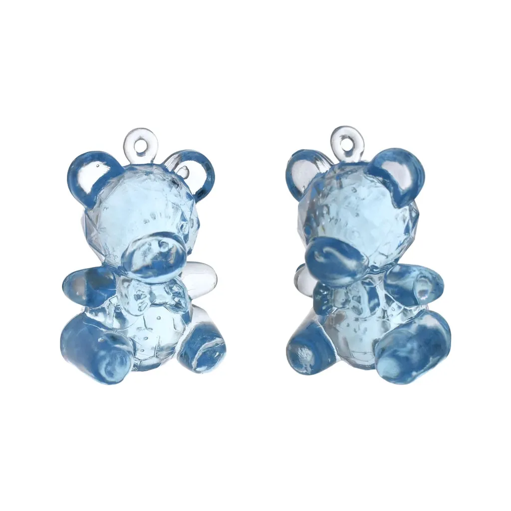 OSITO BABY SHOWER AZUL CRISTAL C/25 PZA OSITOAC
