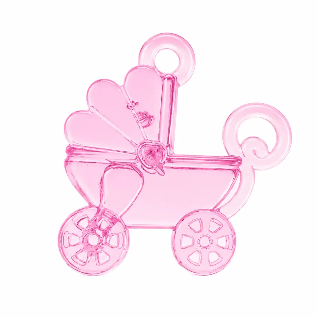 CARREOLA BABY SHOWER ROSA CRISTAL C/25 PZA CARRRS