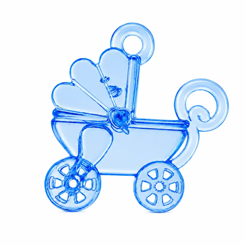 CARREOLA BABY SHOWER AZUL CRISTAL C/25 PZA CARRAC