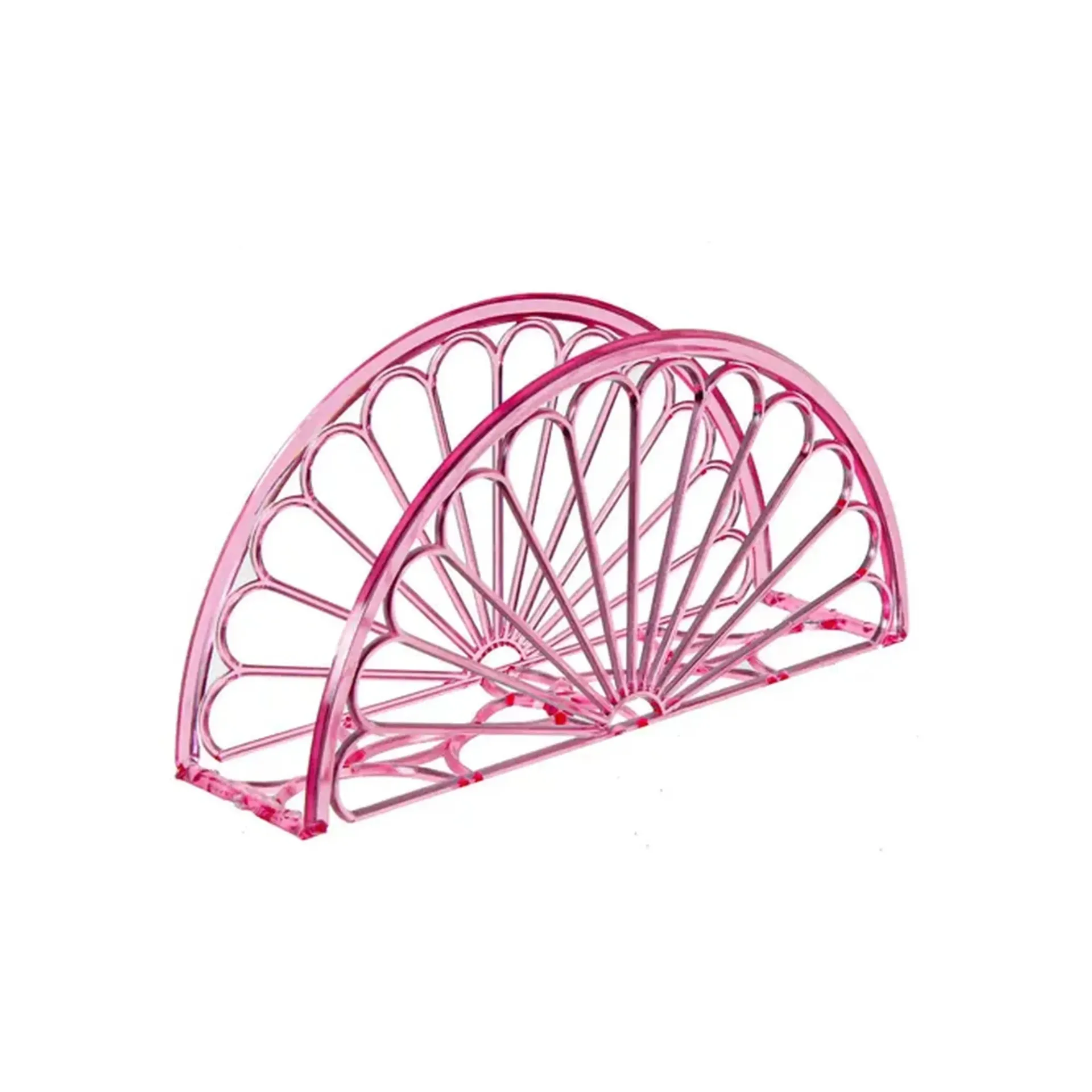 SERVILLETERO ABANICO ROSA CRISTAL C/12 PZA SERRS
