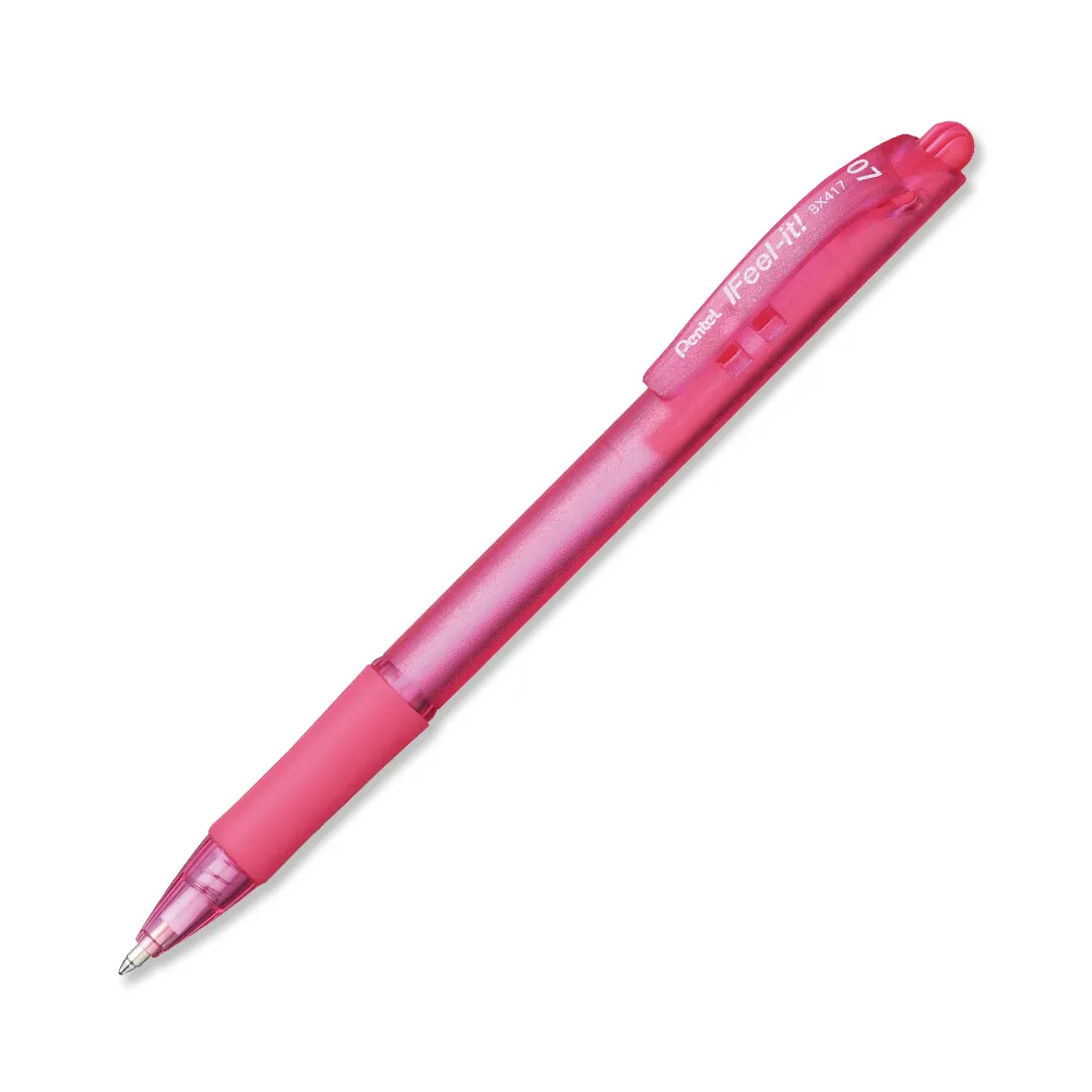 [884851028167] BOLIGRAFO PENTEL FEEL-IT RETRACTIL P/FINA ROSA BX417-P