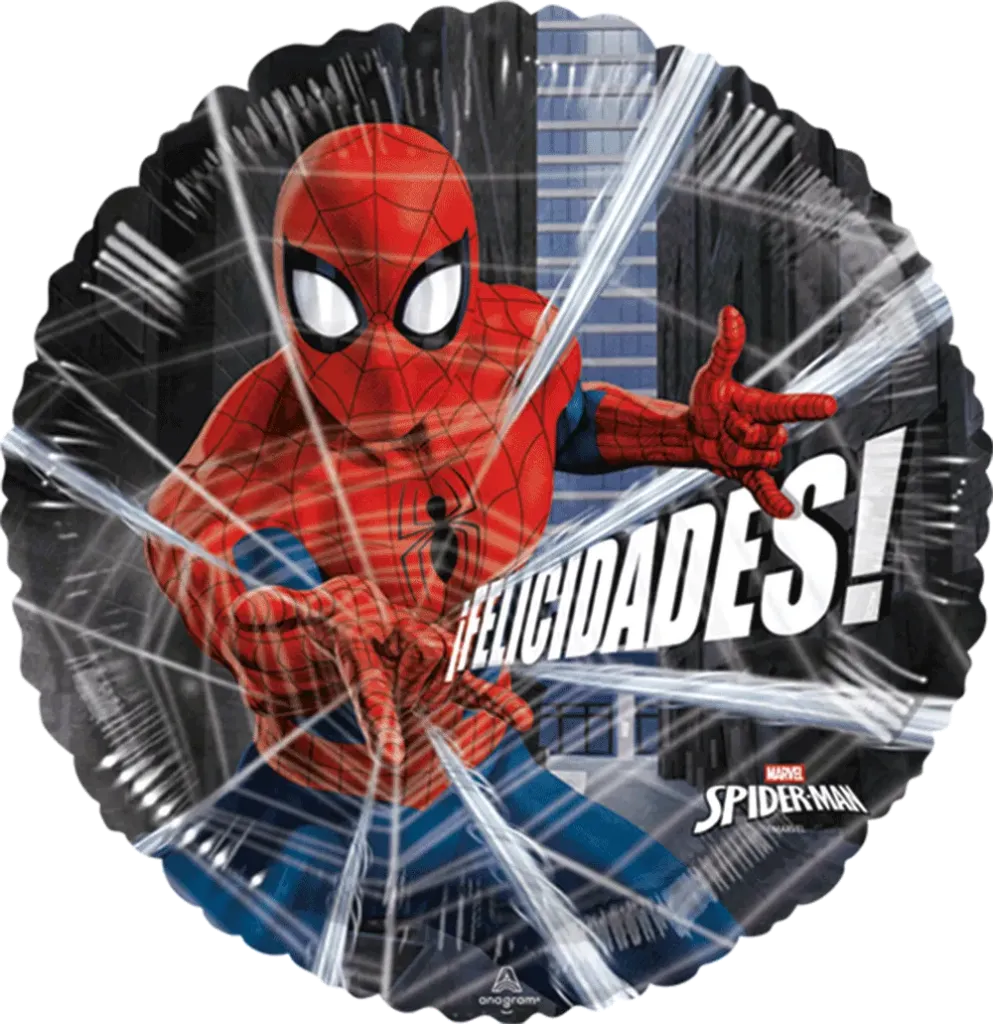 GLOBO METALICO SPIDERMAN FELICIDADES 18" S-H 39317-18
