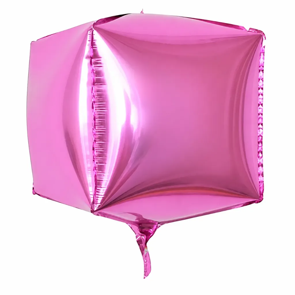 GLOBO MET. CUBO DIAMANTE ROSA ORBZ 22" S-H C-238