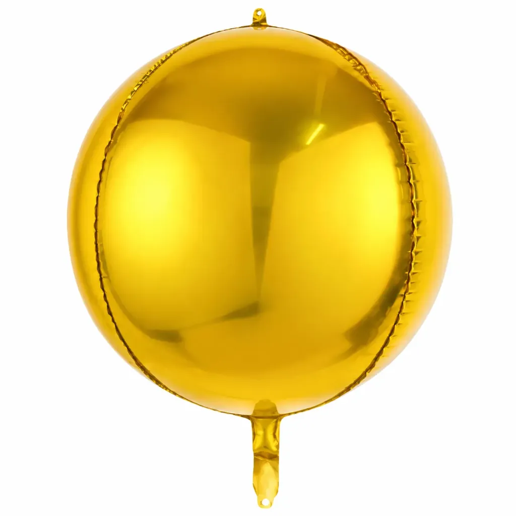 GLOBO MET. BURBUJA DORADA 4D ORBZ 50" S-H