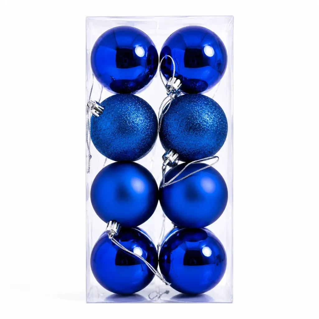 [155117] SET ESFERAS NAVIDEÑAS AZUL REY 6CM 16 PZA 6111-42