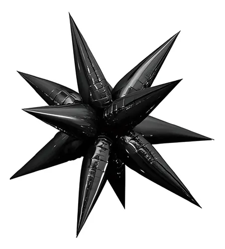 GLOBO MET. ESTRELLA INFLABLE NEGRA 22" S-H